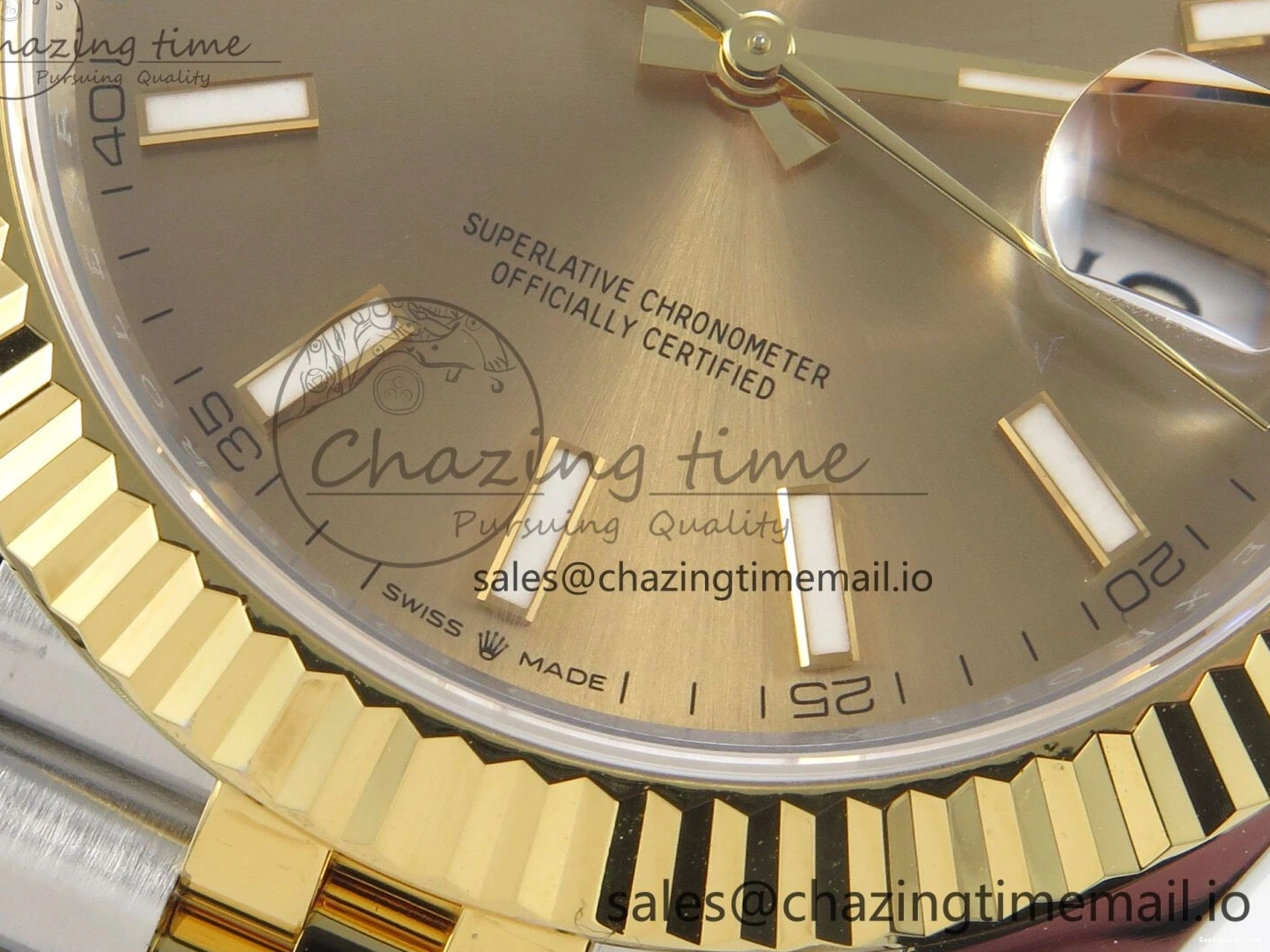 1227 DateJust 41 126333 SS YG ARF 1:1 Best Edition YG Stick Dial on Jubilee Bracelet SH3235 (Weighted) Effortless 216